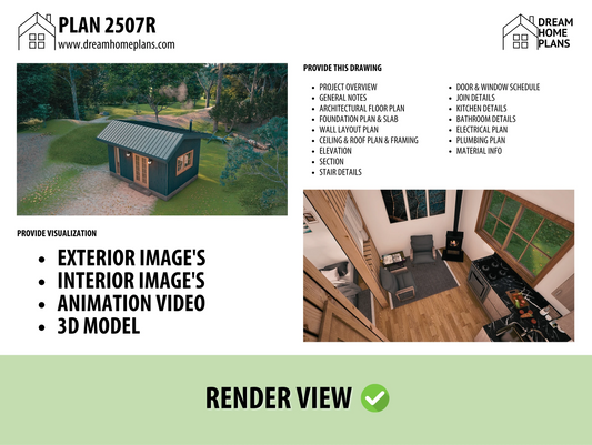 Modern Cabin House Plan USA Plan 2507R