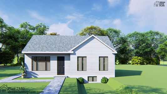 Classic Cottage House Plan - 1 Story, 3 Bedrooms, 1120 Sq Ft, 1 Bathroom, Cozy Open-Concept Design, PDF Download, Charming Exterior