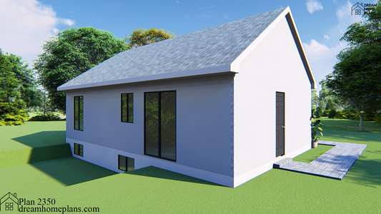 Classic Cottage House Plan - 1 Story, 3 Bedrooms, 1120 Sq Ft, 1 Bathroom, Cozy Open-Concept Design, PDF Download, Charming Exterior