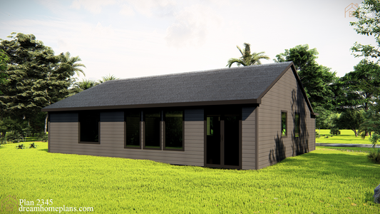 Modern Black Barndo House Plan - 5 Bedrooms, 3200 Sq Ft, 3-Car Garage, Open Floor Plan, PDF Download - Luxury Barndominium Design