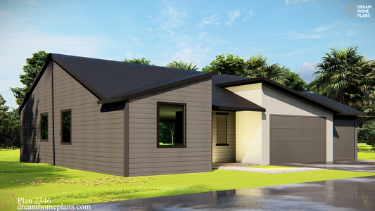 Modern Cottage House Plan - 3 Bedrooms, 1552 Sq Ft, 1-Story, Open Floor Plan, 3-Car Garage, PDF Download - Minimalist Design