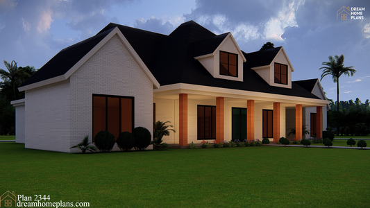 Modern Country Farmhouse Plan - 5 Bedrooms, 4 Bathrooms, 3-Car Garage, Open Floor Plan, PDF Download -Perfect Family Affordable Home Design