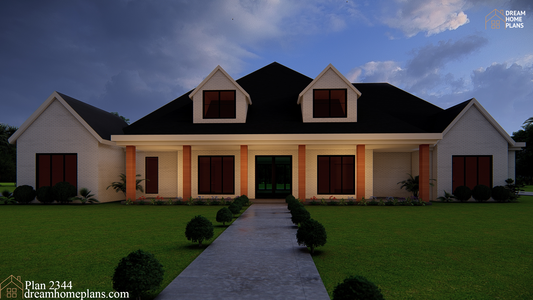 Modern Country Farmhouse Plan - 5 Bedrooms, 4 Bathrooms, 3-Car Garage, Open Floor Plan, PDF Download -Perfect Family Affordable Home Design