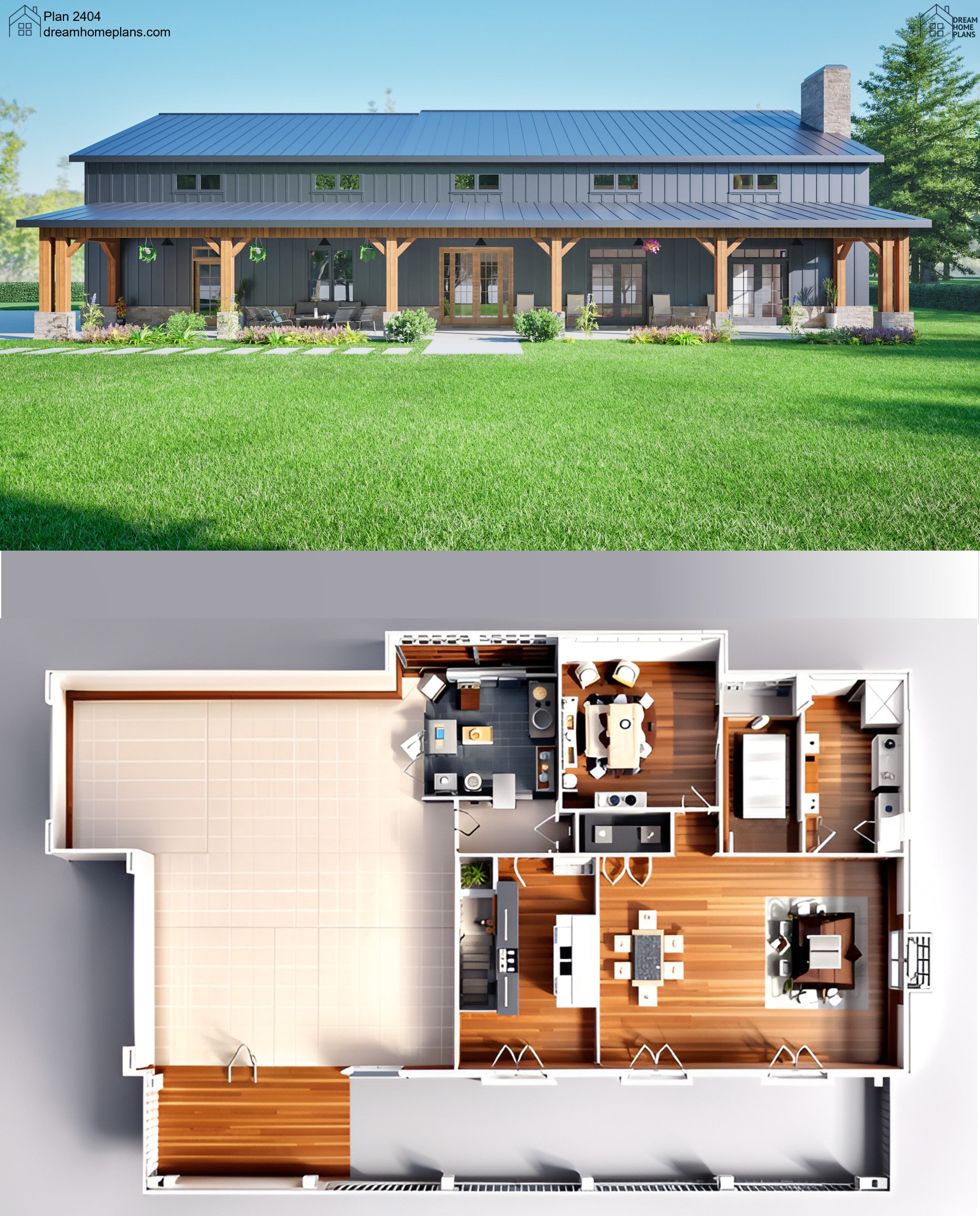Plan 2404 | Barndominium