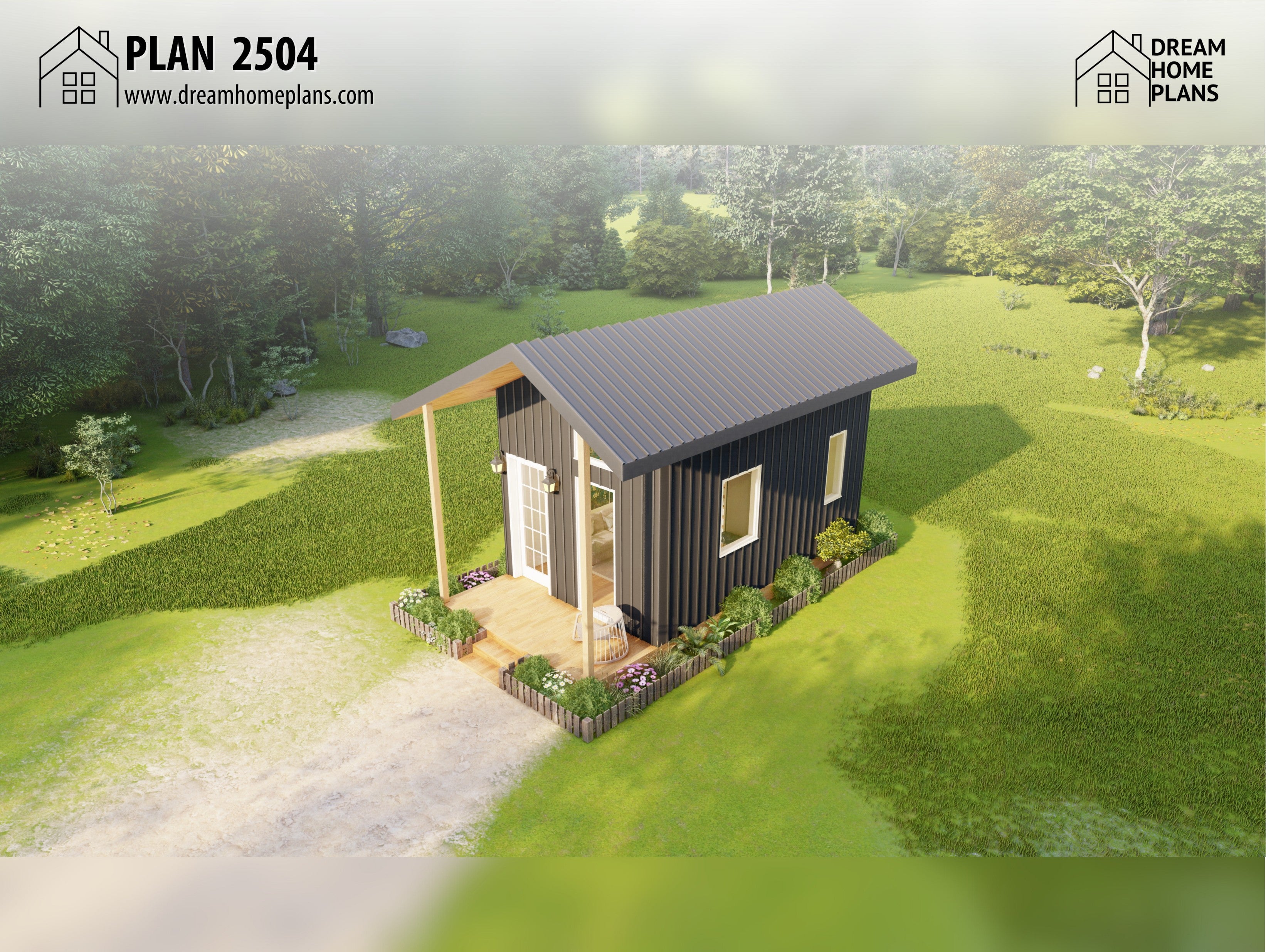 Plan 2504 - Best Tiny Cabin House Designs – Dream Home Plans