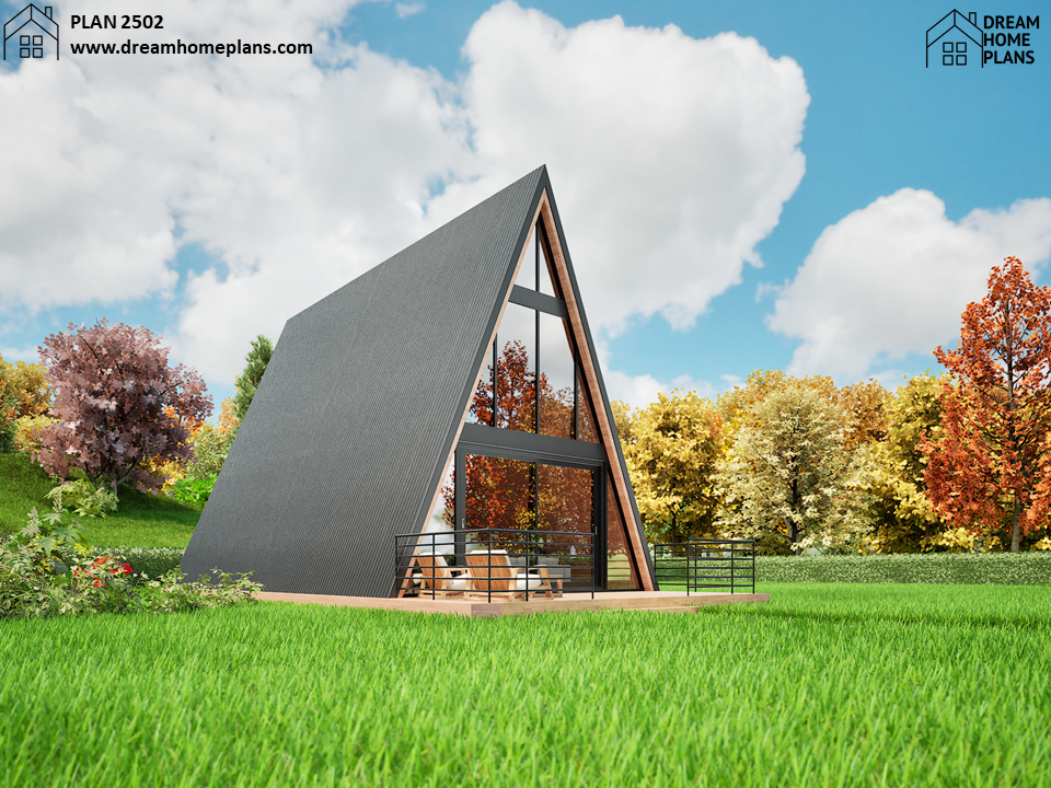Plan 2502: Modern A-Frame Cabin Design – Dream Home Plans